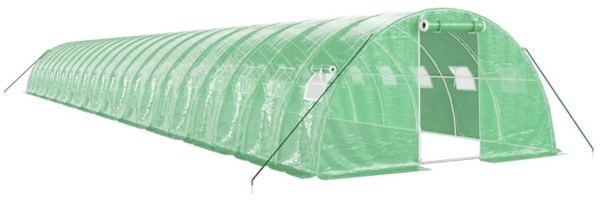 vidaXL Gewächshaus mit Stahlrahmen Grün 88 m² 22x4x2 m 3188070