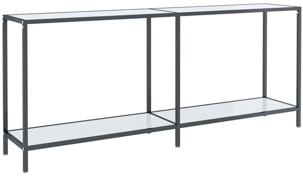 Konsolentisch, Beistelltisch, Konsole Weiß 180x35x75,5 cm Hartglas