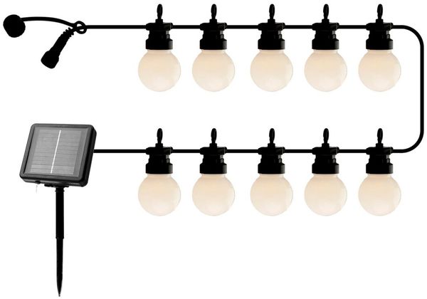 Sirius 'LUCAS' Solar-Lichterkette Starterset, Kunststoff schwarz, 300 cm, mit Solarpanel