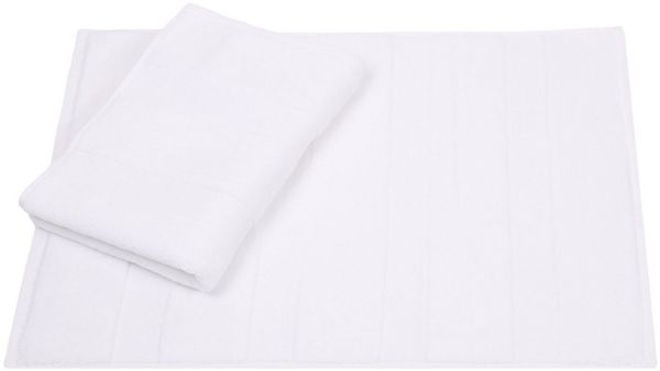 Betz Badematte 2er Set Badvorleger Deluxe Größe 50 x 68 cm, strapazierfähig, Baumwolle, rechteckig, unbeschichtet