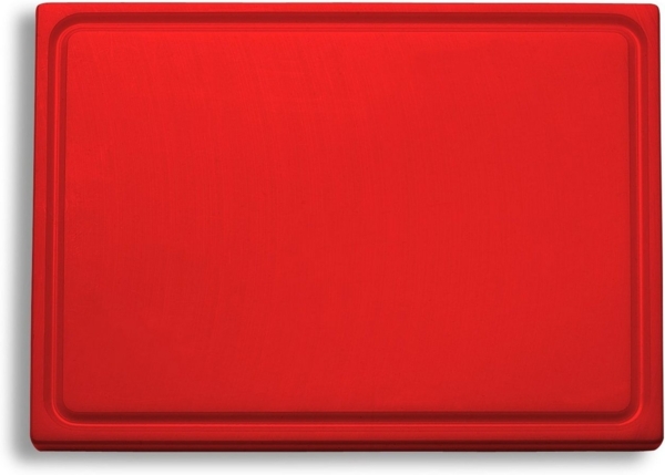 F. DICK Schneidebrett mit Saftrille Kunststoff rot 265x325x18 mm