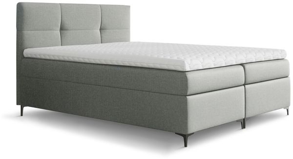 99rooms Nelson Boxspringbett Strukturstoff 120x200 cm Beige Bild 2