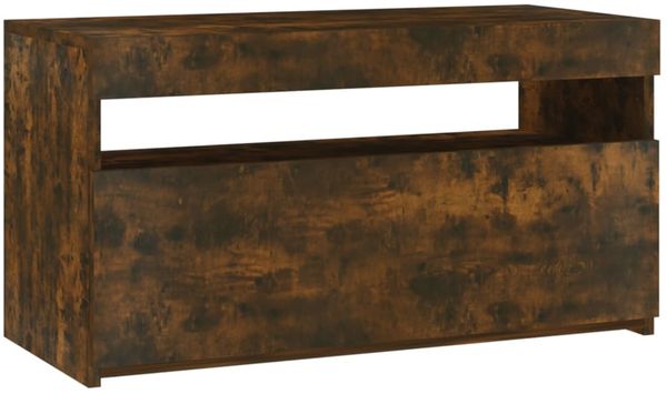 vidaXL TV-Schrank mit LED-Leuchten Räuchereiche 75 x 35 x 40 cm [815123]