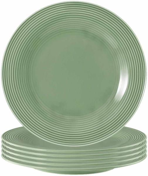Seltmann Weiden Beat Color Glaze Frühstücksteller ø 23,3 cm 6er Set Salbeigrün