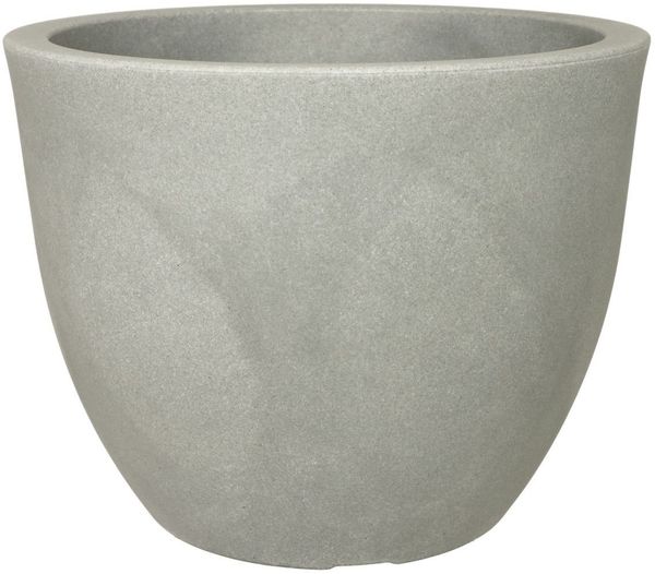 Heimwerkercenter Pflanzkübel MePla Blumentopf Pflanzkübel Siena ø30 cm, Grau, frostfester Kunstoff