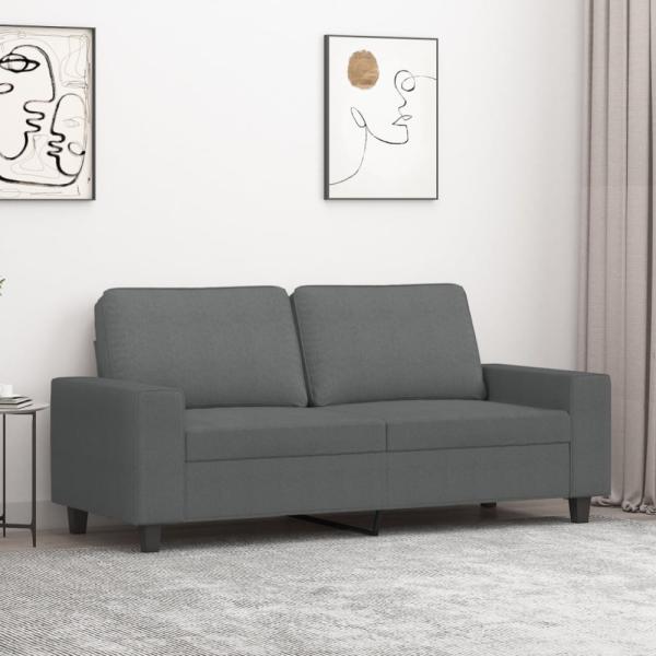 vidaXL 2-Sitzer-Sofa Dunkelgrau 140 cm Stoff 359392