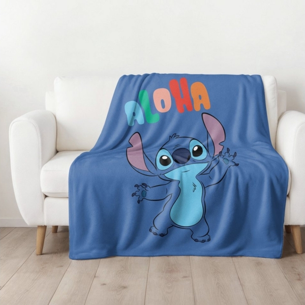 Wohndecke Stitch Aloha, 160x200 cm, kuschelweich, Disney, MTOnlinehandel, Lilo & Stitch das perfekte Geschenk für Mädchen und Jungen