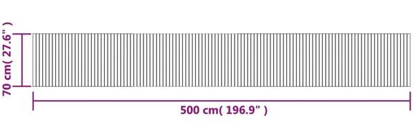 vidaXL Teppich Rechteckig Dunkelbraun 70x500 cm Bambus 376767 Bild 8