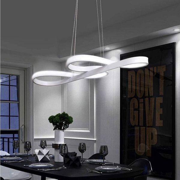 ZMH Pendelleuchte LED Esstisch Schwarz/Weiß Hängeleuchte Modern 47W Dimmbar Esszimmer, Augenschutz, Einfache Installtion, LED fest integriert, warmweiß-Kaltweiß, 3000-6500K mit Fernbedienung Pendellampe Wohnzimmer Büro