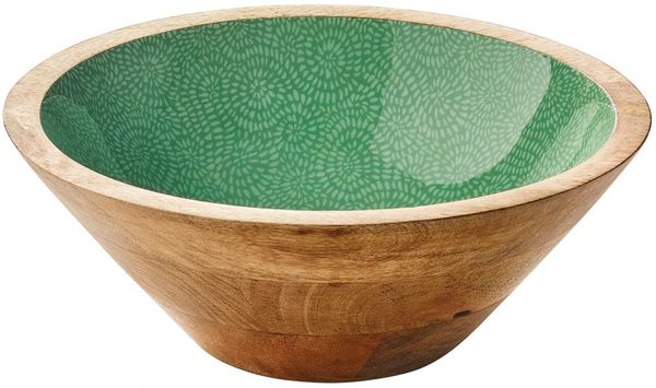 Schüssel Schale Obstschale Mangoholz Ø20x8 cm ZASSENHAUS BRUSH GREEN 080407