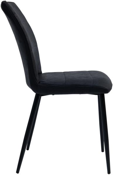 Moderne Esszimmerstühle in Lederoptik - bequeme Stühle mit abgesteppter Vorderseite und bezogener Rückseite - gepolsterte Küchenstühle mit gebogener Rückenlehne für mehr Sitzkomfort Schwarz 4 St. Bild 4