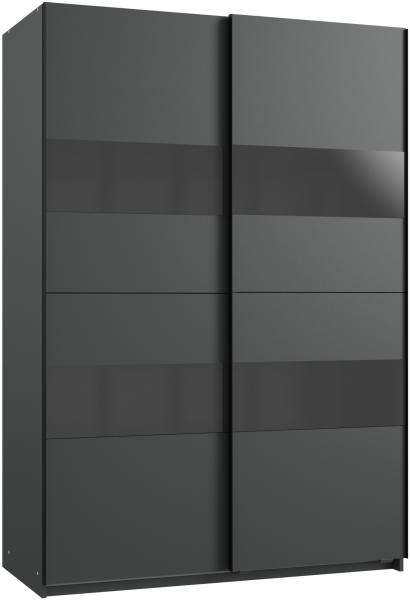 Kleiderschrank >Altona1< (B/H/T: 135x198x64 cm) in Graphit - 135x198x64 (BxHxT)