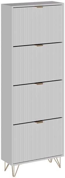 Schuhschrank Helge Weiß 60 x 166.7 cm 4 Fächer Vicco