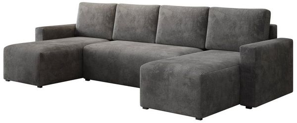 Luxusbetten24 Schlafsofa Designer Sofa Melva U, mit Stauraum und Schlaffunktion