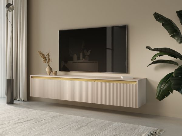 AX LIVING Sideboard TV Lirio 180 cm breit, modern, beige