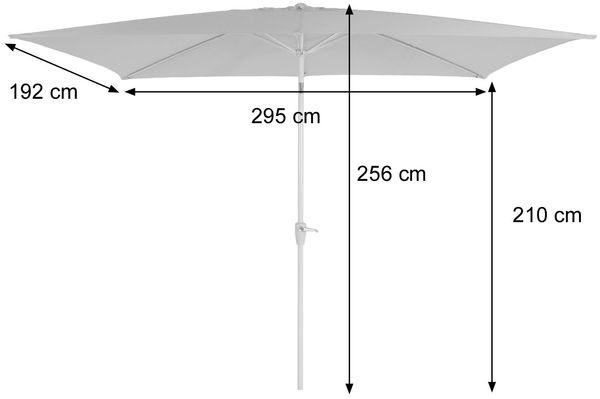 Mendler 'N23' Sonnenschirm, neigbar, UV-Schutz 50+, Alugestell / Polyester flieder, 2x3 m Bild 4