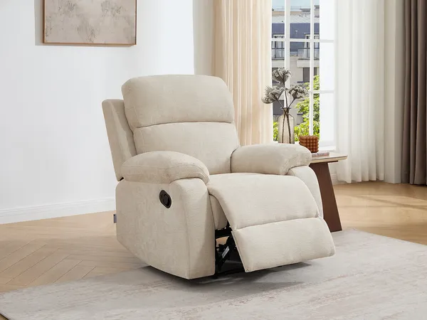 Vente-unique - TOLZANO Sessel Stoff Beige - B 96 cm x H 100 cm x L 91 cm