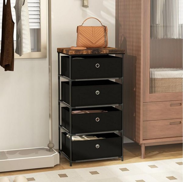 KOMFOTTEU Kommode Schubladenschrank, mit 3 Schubladen