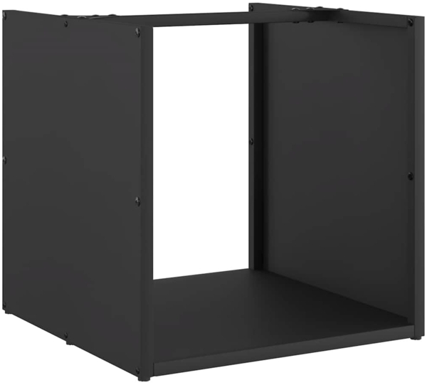 vidaXL Brennholzregal Schwarz 40x40x40 cm Kaltgewalzter Stahl 864237