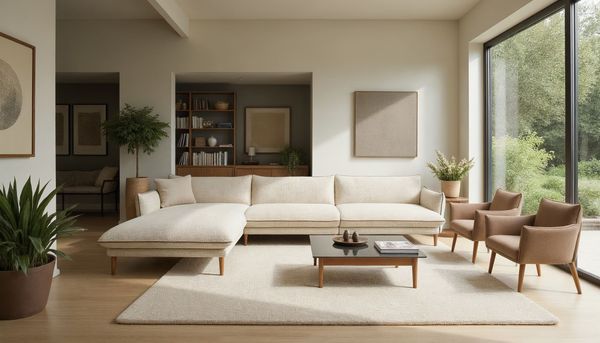 DOMO. collection Ecksofa 100 024, Couch in L-Form, mit Taschenfederkern, bodenfreies Design, Holzfüße, Sofa, Polsterecke, Eckcouch, 315 x 159 x 86 cm (BxTxH), Farbe creme