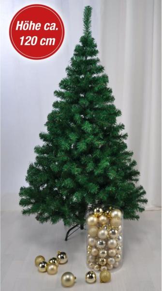 HI Weihnachtsbaum mit Ständer aus Metall Grün 120 cm 438380