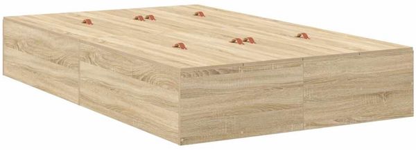 vidaXL Aufbewahrungsbettgestell mit Speicher Sonoma-Eiche 120 x 200 cm 3335367 Bild 5