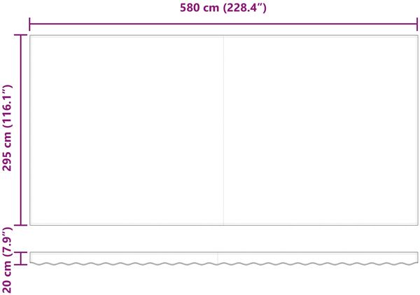 vidaXL Ausziehbare Markise Weiß 600 x 300 cm Stoff und Aluminium 3331651 Bild 12