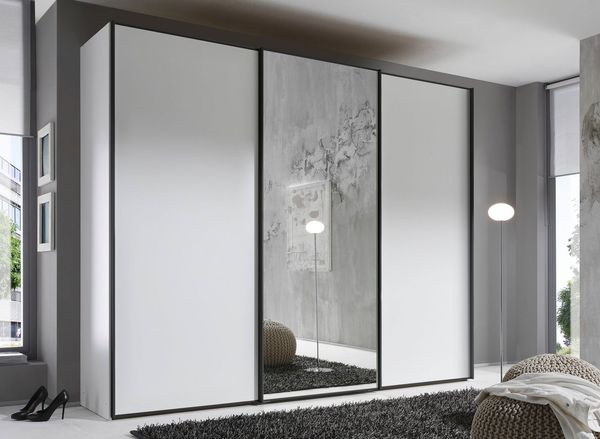 STAUD Schwebetürenschrank Sinfonie Plus, edles Design in hochwertiger Qualität, Made in Germany Mit Spiegeltür und vier verschiedenen Ausstattungsvarianten