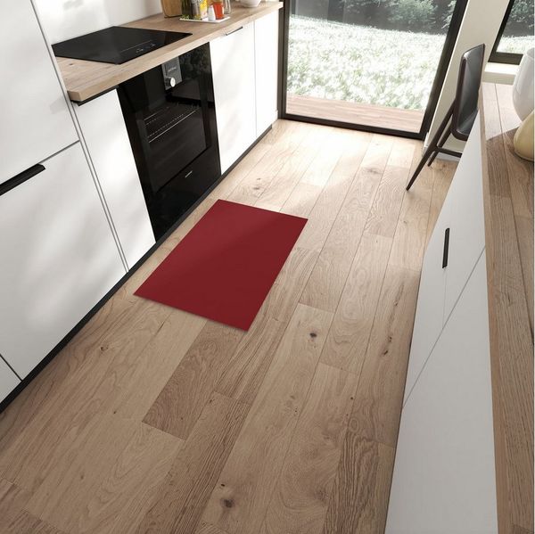 Primedeco Teppich Küchenteppich Weinroter Hintergrund I PVC rutschfest abwaschbar Läufer, Rechteckig, Höhe: 3 mm, Pflegeleicht & Wasserabweisend