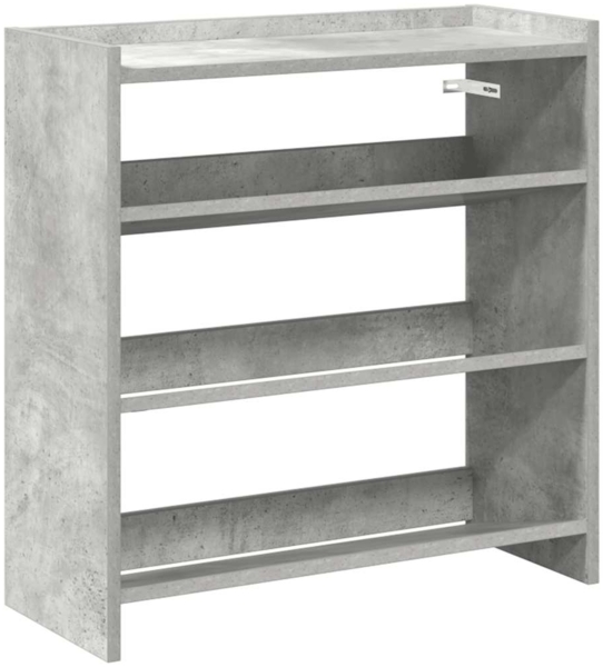 vidaXL Schuhregal Betongrau 60x25x62 cm Holzwerkstoff 859890