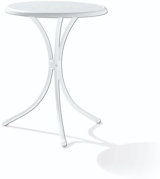 Sieger Bistro-tisch Bistro-tisch mit Mecalit-PRO Tischplatte, Stahl Weiß 60 x 72 x 60 cm