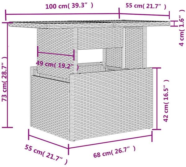 vidaXL 6-teiliges Gartensofa-Set mit Kissen, braun, Polyrattan 3266554 Bild 11