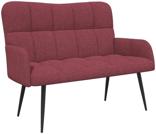 vidaXL 2-Sitzer Sofa Weinrot 115 x 61 x 87 cm Stoff 42028932 Bild 2