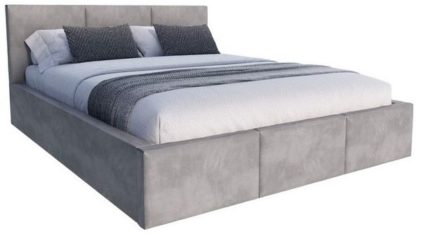 thematys Polsterbett Stauraumbett Bett mit Bettkasten - MADE IN EU - mit samt Velours Bezug (verfügbar 90x200 120x200 140x200 160x200 180x200cm, Bettrahmen, Bett, Optional mit Matratze bestellbar, mit großen gepolsterten Kopfteil, mit Bettkasten zum au... Bild 4