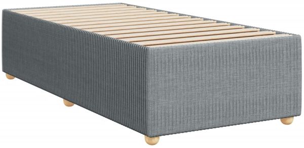 vidaXL Boxspringbett mit Matratze Hellgrau 80x200 cm Stoff 3294190 Bild 10