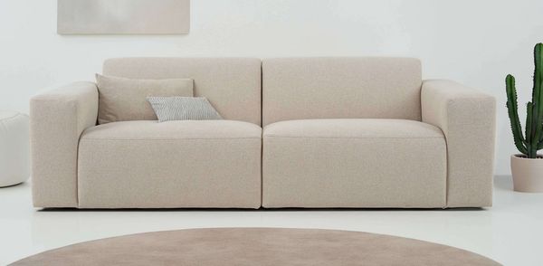 INOSIGN 3-Sitzer Koa, 228 cm, Modulsofa in Webstoff, Cord, Struktur, Designsofa, weicher Lounge-Sitzkomfort, Welleunterfederung, bodentief
