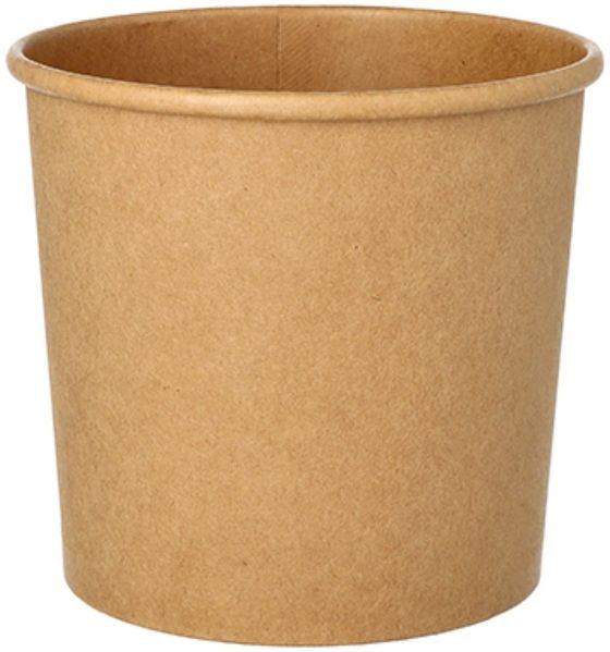 25 Suppenbecher, Pappe 760 ml Ø 11,5 cm · 11 cm braun