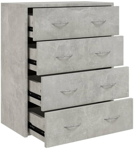 vidaXL Kommode mit 4 Schubladen 60x30,5x71 cm Betongrau 342578