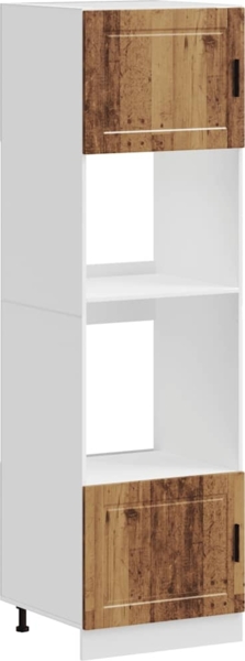 vidaXL Herdumbauschränke 2 Stk. Porto Altholz-Optik Holzwerkstoff 3315059