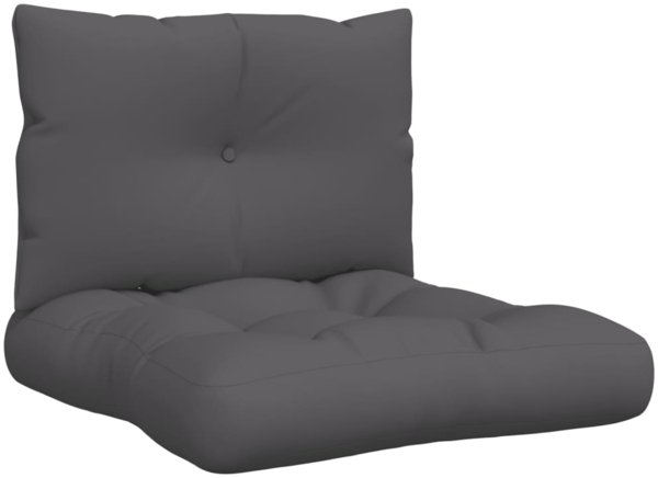 vidaXL Palettenkissen 2-tlg. Anthrazit Stoff