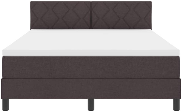 vidaXL Boxspringbett mit Matratze Dunkelbraun 140 x 200 cm Stoff 3342292 Bild 7
