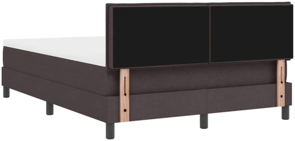 vidaXL Boxspringbett mit Matratze Dunkelbraun 140 x 200 cm Stoff 3342292 Bild 9