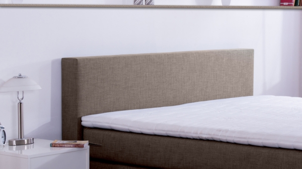 Meisterbetten Boxspringbett Vita 180x220 in W-Grey, Matratzenbezug Nano, Komfortschaum-Topper Bild 4