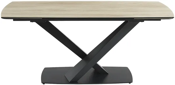 Vente-unique - MALATA Esstisch KeramikGlas BeigeWeiß - B 90 cm x H 76 cm x L 220 cm260 cm180 cm