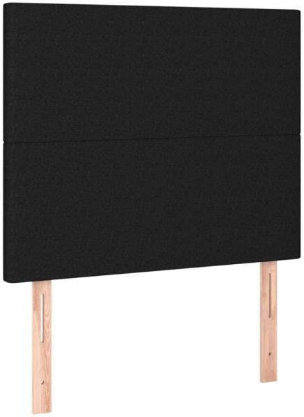 vidaXL Boxspringbett mit Matratze Schwarz 120x200 cm Stoff 3136423 Bild 2