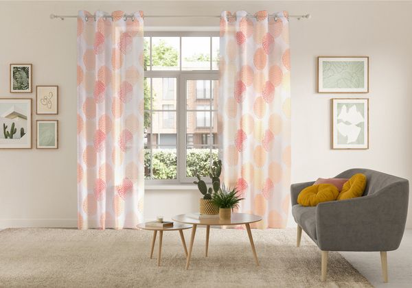 OTTO home Gardine BELEM (1 St), Ösen, transparent, Polyester, 1 Schal, Polyester, Kreise