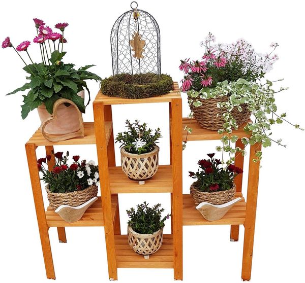 promadino Blumenständer Blummentreppe Etagerie, BxTxH: 98x32x88 cm