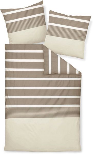 Janine Bettwäsche J. D, Mako-Satin, 2 teilig, Bettwäsche im Streifen-Design in verschiedenen Qualitäten