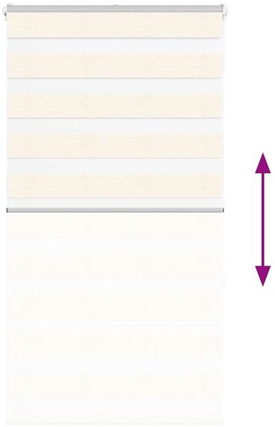 vidaXL Doppelrollo Marmorbeige 70x150 cm Stoffbreite 65,9 cm Polyester 4014645 Bild 5