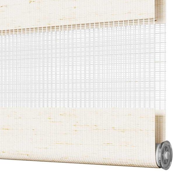 vidaXL Doppelrollo Marmorbeige 70x150 cm Stoffbreite 65,9 cm Polyester 4014645 Bild 12